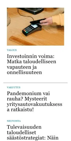 Anteprima del sito topinvest.fi, media di Finlandia per articoli sponsorizzati