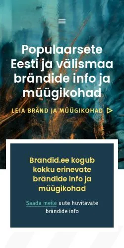 Anteprima del sito Brändid, media di Estonia per articoli sponsorizzati