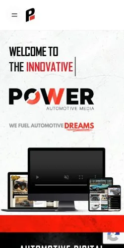 Pré-visualização do site Power Automedia, meio de Estados Unidos para artigos patrocinados