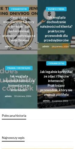 Anteprima del sito Prawne Problemy, media di Polonia per articoli sponsorizzati