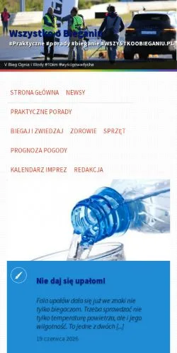 Anteprima del sito Wszystko O Bieganiu, media di Polonia per articoli sponsorizzati