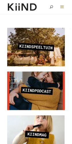 Aperçu du site Kiind, média de Pays-Bas pour articles sponsorisés