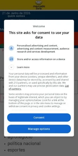 Anteprima del sito PARANATINGA NEWS, media di Brasile per articoli sponsorizzati