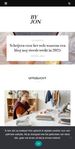 Preview of the By Jon website, a media outlet in Netherlands for sponsored articles