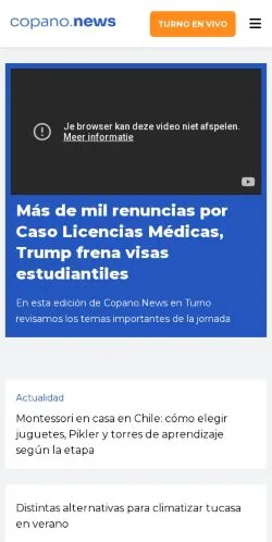 Anteprima del sito Copano News, media di Spagna per articoli sponsorizzati