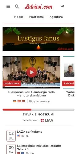 Anteprima del sito Latviesi, media di Stati Uniti per articoli sponsorizzati