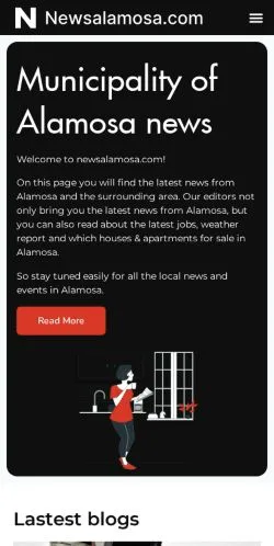 스폰서 기사용 미국 매체 News from Alamosa 사이트 미리보기