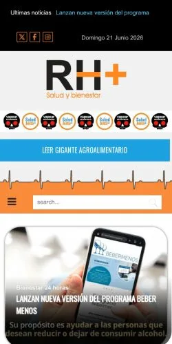 Vista previa del sitio Revista FactorRH, medio de España para artículos patrocinados