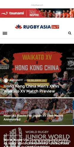 Anteprima del sito Asia Rugby News on RugbyAsia247, media di Stati Uniti per articoli sponsorizzati