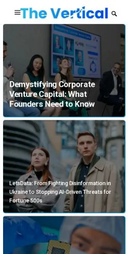 Preview of the The Vertical website, a media outlet in United States for sponsored articles
