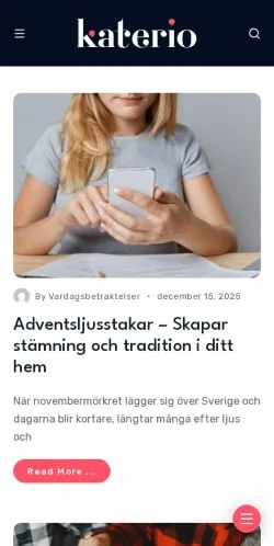 Anteprima del sito Vardagsbetraktelser, media di Svezia per articoli sponsorizzati
