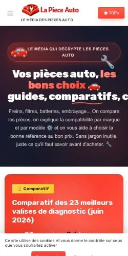 Anteprima del sito La Pièce Auto, media di Francia per articoli sponsorizzati