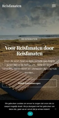 Anteprima del sito Reisfanaten, media di Belgio per articoli sponsorizzati