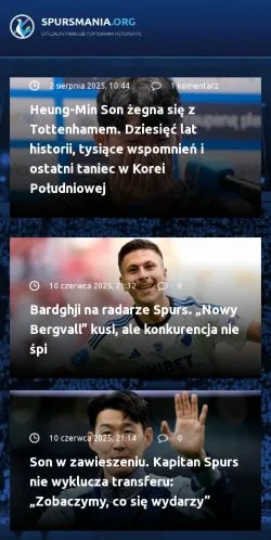 Anteprima del sito Spursmania Poland, media di Polonia per articoli sponsorizzati