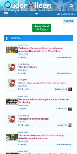 Anteprima del sito Ontmoetingsplaats Voor Alleenstaande Ouders, media di Paesi Bassi per articoli sponsorizzati