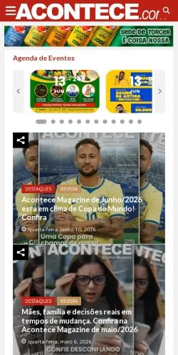 Forhåndsvisning af Acontece, medie fra Brasilien til sponsorerede artikler