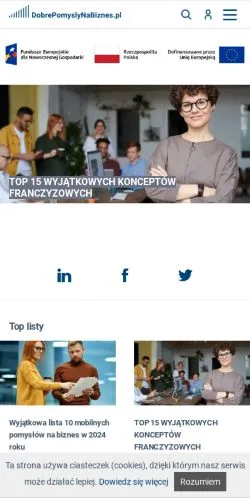 Anteprima del sito Pomysł Na Biznes, media di Polonia per articoli sponsorizzati