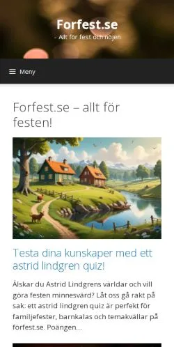 Sponsorlu makaleler için İsveç medyası Forfest sitesinin önizlemesi