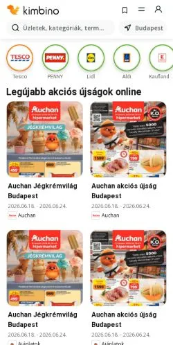 Podgląd witryny Kimbino, medium z kraju Węgry do artykułów sponsorowanych