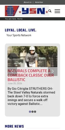 Preview of the Your Sports Network website, a media outlet in United States for sponsored articles
