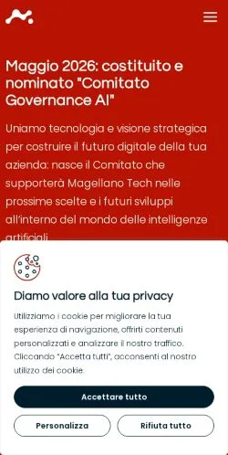 Aperçu du site Magellano Tech, média de Italie pour articles sponsorisés