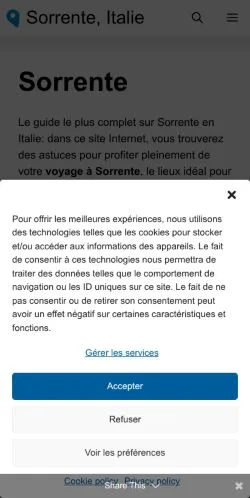 Anteprima del sito Sorrente, media di Italia per articoli sponsorizzati