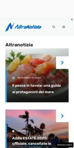 Anteprima del sito Altranotizia, media di Italia per articoli sponsorizzati
