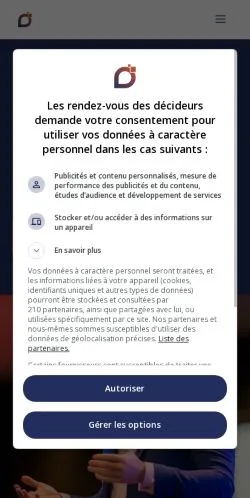 Anteprima del sito Les rendez-vous des décideurs, media di Francia per articoli sponsorizzati