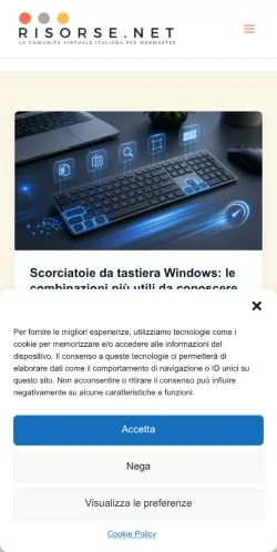 Anteprima del sito Risorse, media di Italia per articoli sponsorizzati