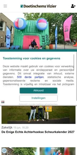 Podgląd witryny Doetinchems Vizier, medium z kraju Holandia do artykułów sponsorowanych