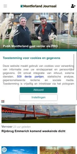 Anteprima del sito Montferland Journaal, media di Paesi Bassi per articoli sponsorizzati