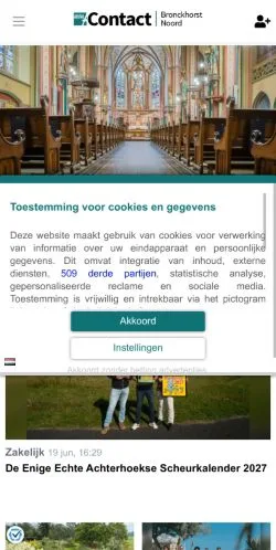 Anteprima del sito Contact Noord, media di Paesi Bassi per articoli sponsorizzati