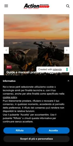 Podgląd witryny Action Magazine, medium z kraju Włochy do artykułów sponsorowanych