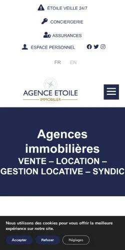 Podgląd witryny Agence Etoile, medium z kraju Francja do artykułów sponsorowanych