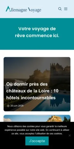 스폰서 기사용 프랑스 매체 Voyage en Allemagne 사이트 미리보기