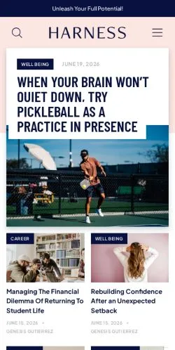 Anteprima del sito Harness Magazine, media di Stati Uniti per articoli sponsorizzati