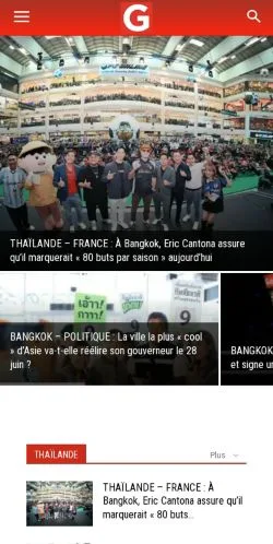스폰서 기사용 프랑스 매체 Gavroche Thaïlande 사이트 미리보기