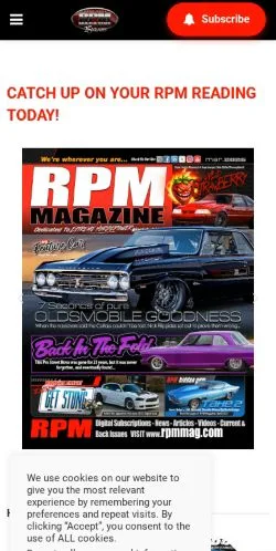 스폰서 기사용 미국 매체 RPM Magazine 사이트 미리보기