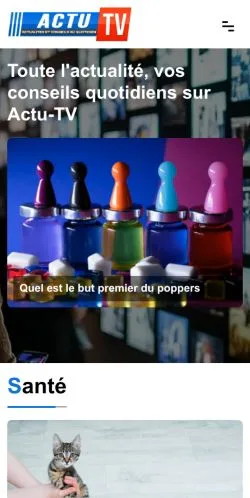Aperçu du site Actu-tv, média de France pour articles sponsorisés