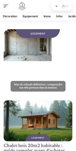 Anteprima del sito Atypik Home, media di Francia per articoli sponsorizzati