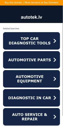 Anteprima del sito Autotek, media di Stati Uniti per articoli sponsorizzati