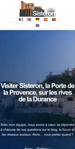 Anteprima del sito Gîtes Sisteron, media di Francia per articoli sponsorizzati