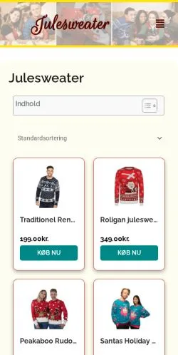 스폰서 기사용 덴마크 매체 Julesweater 사이트 미리보기