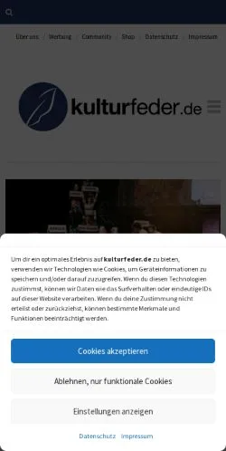 Anteprima del sito Kulturfeder, media di Germania per articoli sponsorizzati