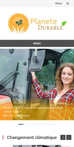 Voorbeeld van de site Planête Durable, medium uit Frankrijk voor gesponsorde artikelen