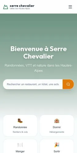 Anteprima del sito Serre Chevalier, media di Francia per articoli sponsorizzati