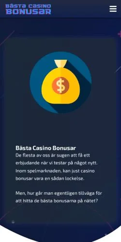 스폰서 기사용 스웨덴 매체 Bästa Casino Bonusar 사이트 미리보기