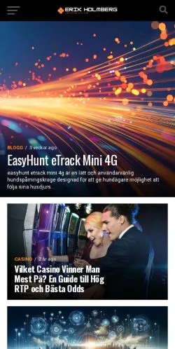 Podgląd witryny Erik Holmberg -, medium z kraju Szwecja do artykułów sponsorowanych