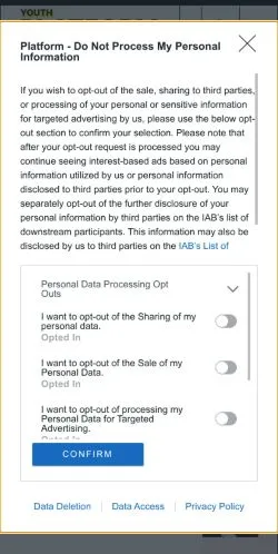 スポンサード記事向けのギリシャメディア、Platformのサイトプレビュー