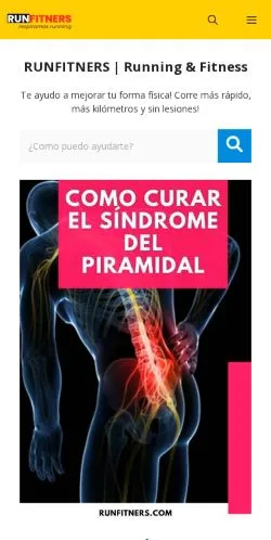 Pré-visualização do site RunFitners, meio de Espanha para artigos patrocinados